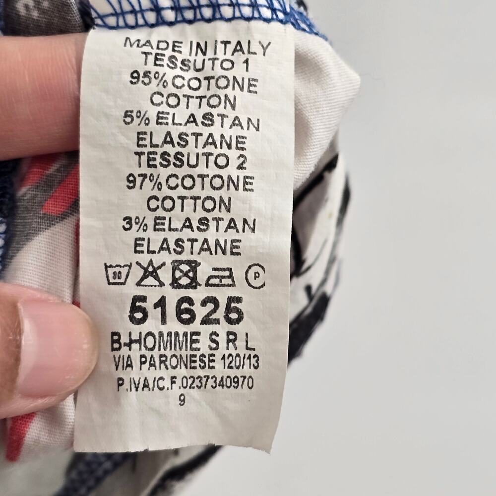 158°C Womens Top Blue Colorblock Graphic Print Oversized Streetwear Artsy Travel - Picture 7 of 8